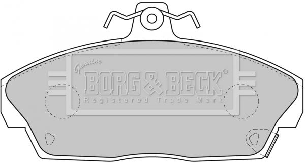 BORG & BECK Комплект тормозных колодок, дисковый тормоз BBP1559